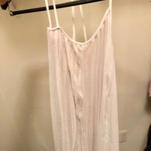 BCBG Short, Flowy Pleated White Dress